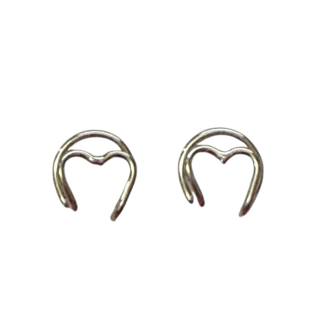 Silver Heart Non Piercing Ear Cuff Earring
